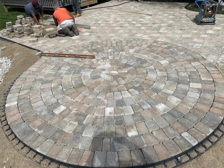 Hessit Works Lakeshore Patio and Fire Pit Curley Brothers Brick & Masonry